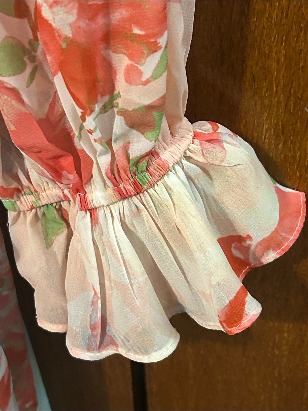 Flying tomato Floral Wrap Dress in Aqua and Pinks size medium - Picture 6 of 7